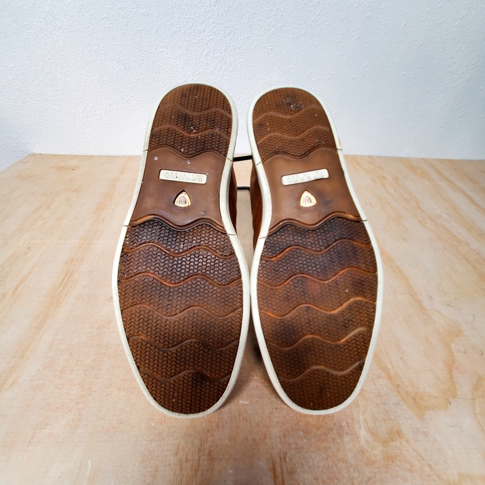 Sperry Top-Sider Tan Leather Boat Sneaker Shoes Size 11.5 M - Picture 8 of 8